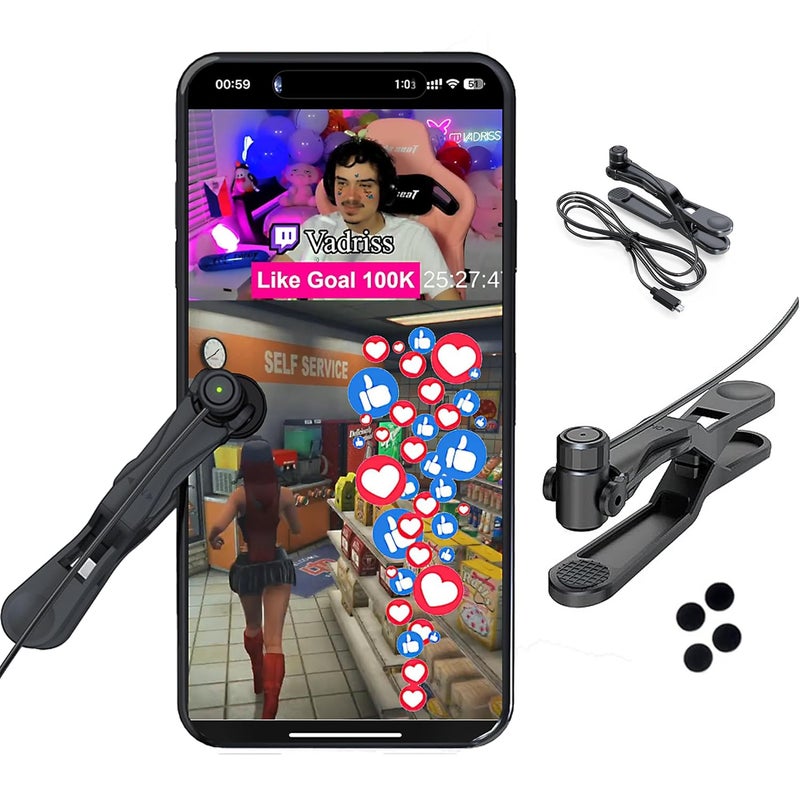 STRONGBERRY Only 1 Clicker Head, Phone Screen Automatic Clicker, Auto Clicker for iPhone iPad,1 Clicker Head Clip, 4 Nano Sticker, for Gaming, Live Broadcasts Likes, Lightning Deal, Reward Tasks - Image 1
